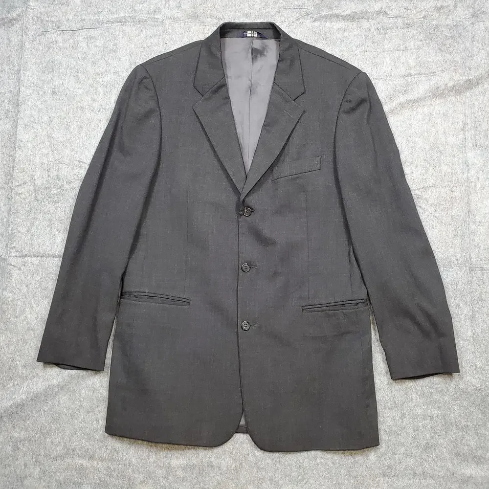 J.Crew‎ Blazer Mens 42L Wool 3 Button Single Breasted Charcoal Sport Coat Jacket